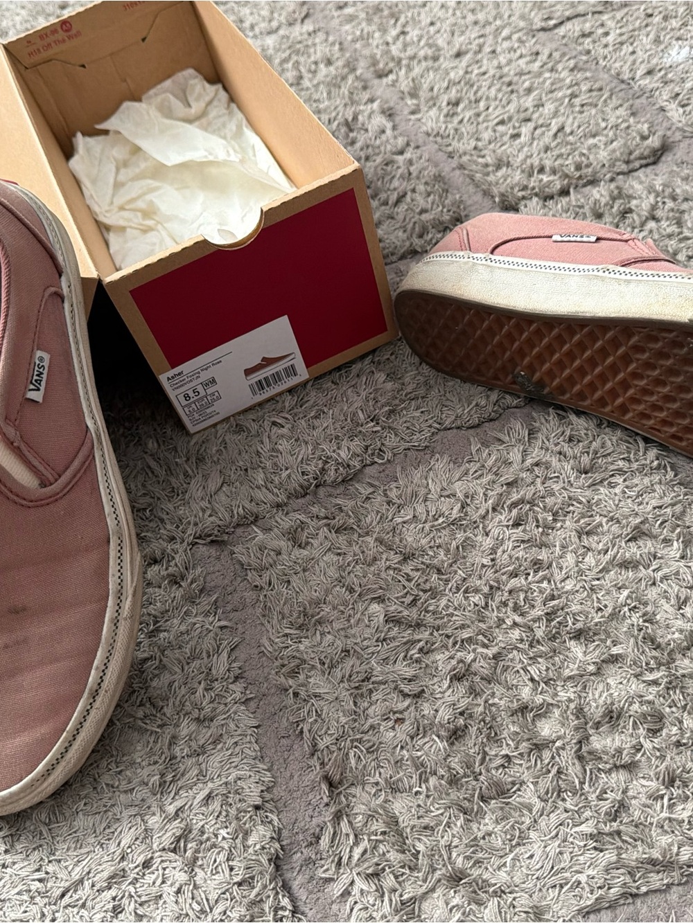 Vans Women’s Slip-On Sneakers in Dusty Rose